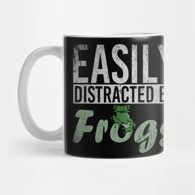 Toad Retro Easily Distracted By Frogs by ShirtsShirtsndmoreShirts